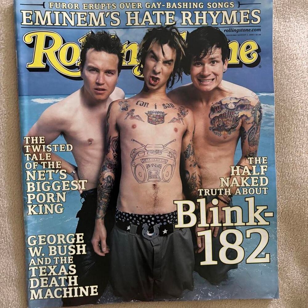 Rolling Stone Magazine Issue dated August 3, 2000 featuring Blink-182